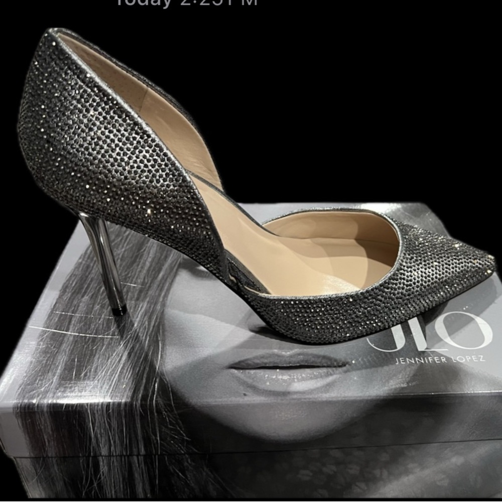 JLO Mabrey Anthracite Pump, Size 8.5